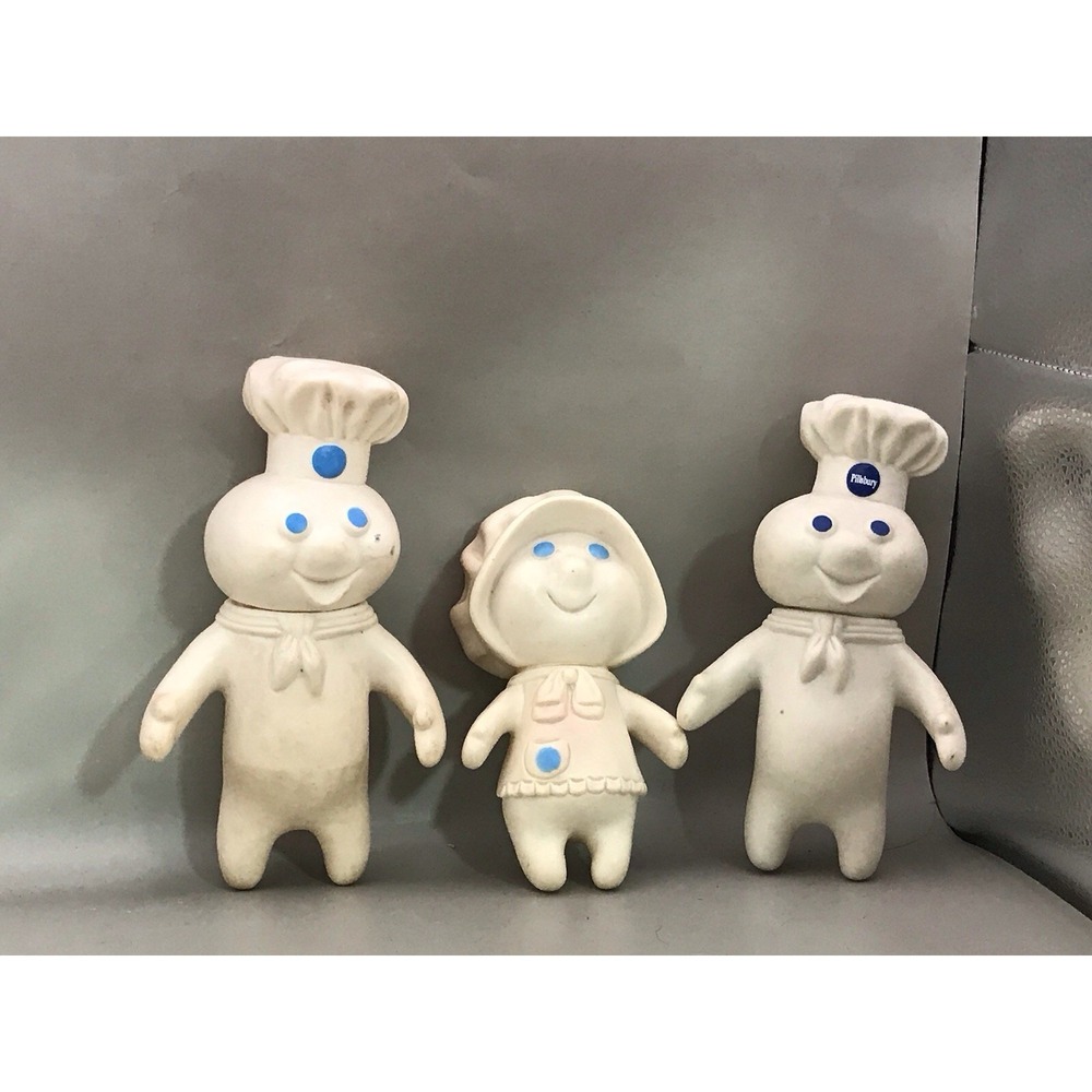 Pillsbury Doughboy Family Poppin And Poppie And Baby‎ Vinyl DISCOLORATION 1970's